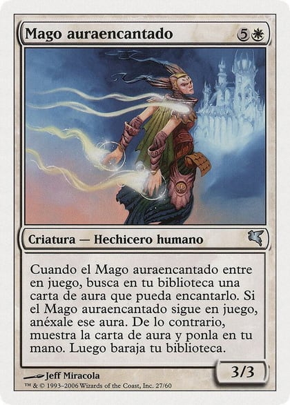 Auratouched Mage (Spanish) - "Mago auraencantado", Magic Encyclopedia 2005 (Salvat/Hachette) G27