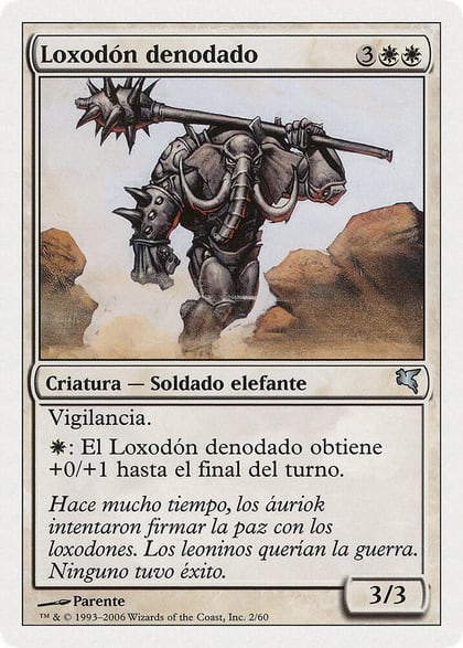 Loxodon Stalwart (Spanish) - "Loxodón denodado", Magic Encyclopedia 2005 (Salvat/Hachette) G2