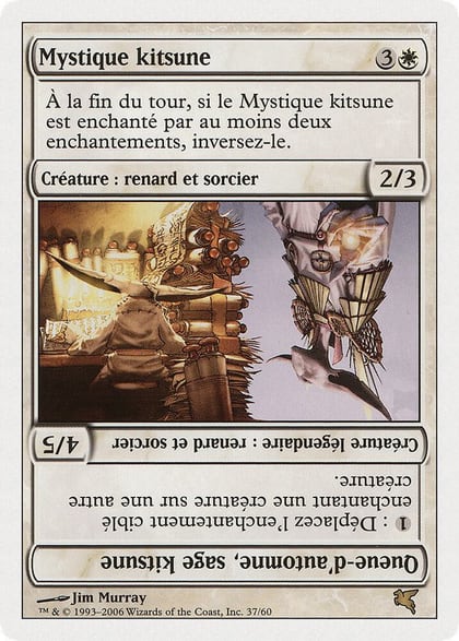 Kitsune Mystic // Autumn-Tail, Kitsune Sage (French) - "Mystique kitsune", Magic Encyclopedia 2005 (Salvat/Hachette) G37
