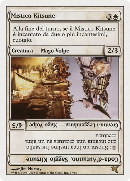 Kitsune Mystic // Autumn-Tail, Kitsune Sage (Italian) - "Mistico Kitsune", Magic Encyclopedia 2005 (Salvat/Hachette) G37