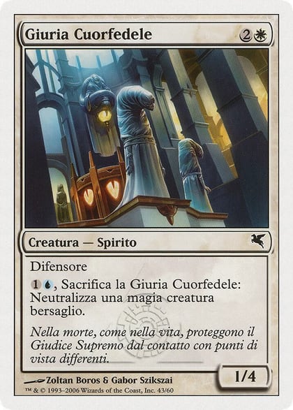 Soulsworn Jury (Italian) - "Giuria Cuorfedele", Magic Encyclopedia 2005 (Salvat/Hachette) G43