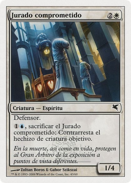 Soulsworn Jury (Spanish) - "Jurado comprometido", Magic Encyclopedia 2005 (Salvat/Hachette) G43