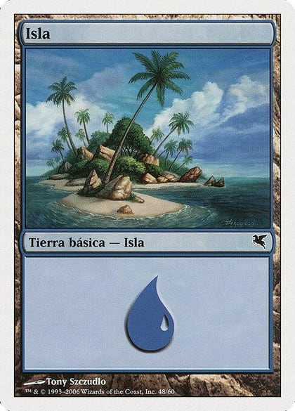 Island (Spanish) - "Isla" (G48), Magic Encyclopedia 2005 (Salvat/Hachette) G48