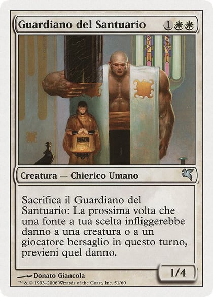 Sanctum Guardian (Italian) - "Guardiano del Santuario", Magic Encyclopedia 2005 (Salvat/Hachette) G51