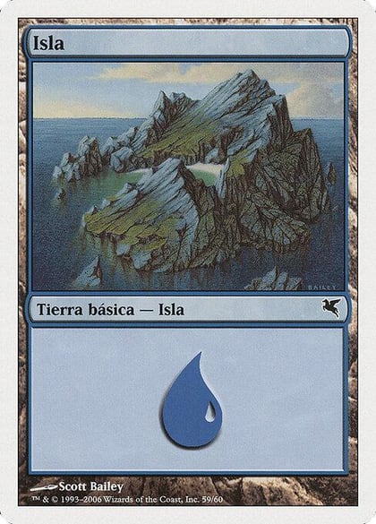 Island (Spanish) - "Isla" (G59), Magic Encyclopedia 2005 (Salvat/Hachette) G59