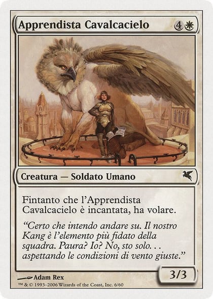 Skyrider Trainee (Italian) - "Apprendista Cavalcacielo", Magic Encyclopedia 2005 (Salvat/Hachette) G6