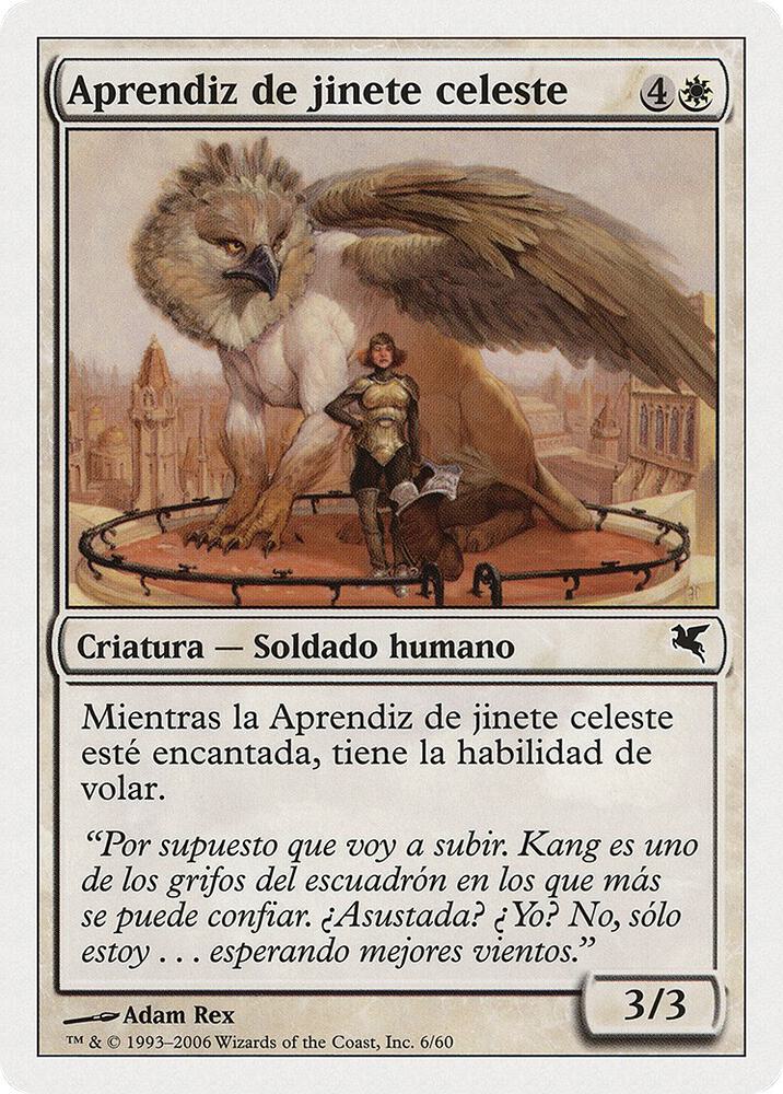 Skyrider Trainee (Spanish) - "Aprendiz de jinete celeste", Magic Encyclopedia 2005 (Salvat/Hachette) G6