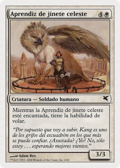 Skyrider Trainee (Spanish) - "Aprendiz de jinete celeste", Magic Encyclopedia 2005 (Salvat/Hachette) G6