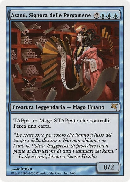 Azami, Lady of Scrolls (Italian) - "Azami, Signora delle Pergamene", Magic Encyclopedia 2005 (Salvat/Hachette) H1