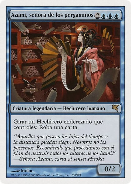 Azami, Lady of Scrolls (Spanish) - "Azami, señora de los pergaminos", Magic Encyclopedia 2005 (Salvat/Hachette) H1