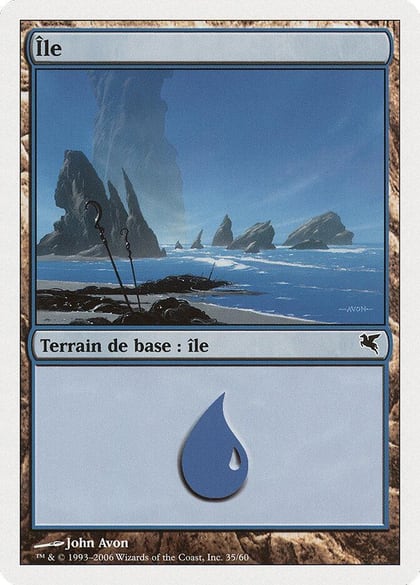 Island (French) - "Ile" (H35), Magic Encyclopedia 2005 (Salvat/Hachette) H35