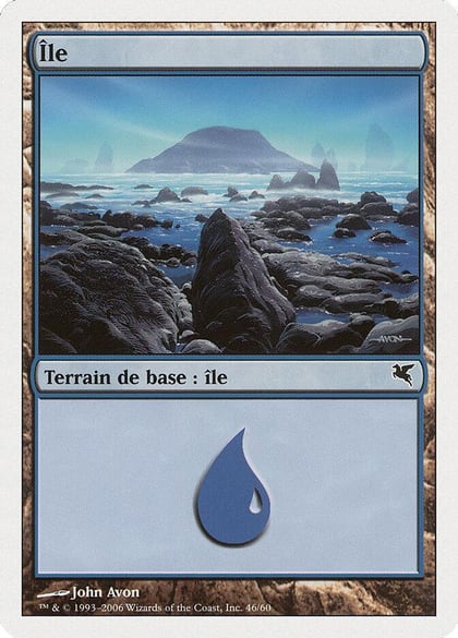 Island (French) - "Ile" (H46), Magic Encyclopedia 2005 (Salvat/Hachette) H46