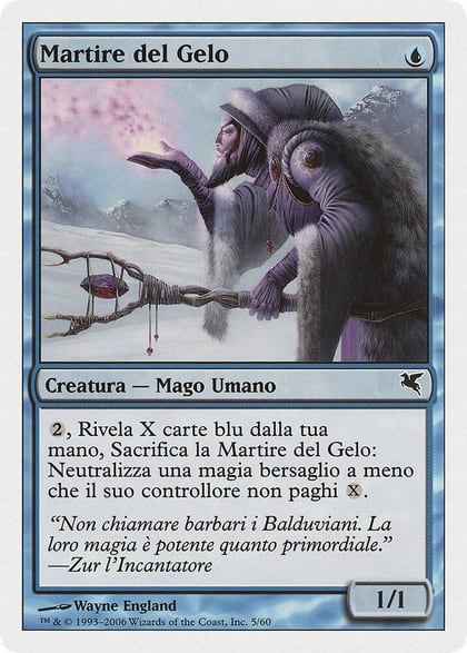 Martyr of Frost (Italian) - "Martire del Gelo", Magic Encyclopedia 2005 (Salvat/Hachette) H5