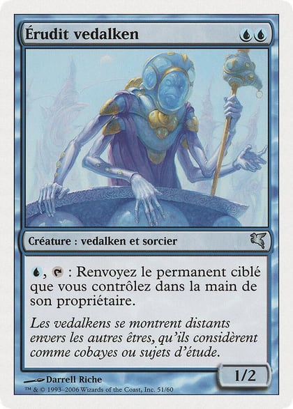 Vedalken Mastermind (French) - "Érudit vedalken", Magic Encyclopedia 2005 (Salvat/Hachette) H51