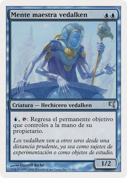 Vedalken Mastermind (Spanish) - "Mente maestra vedalken", Magic Encyclopedia 2005 (Salvat/Hachette) H51
