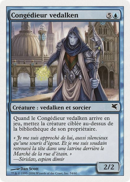 Vedalken Dismisser (French) - "Congédieur vedalken", Magic Encyclopedia 2005 (Salvat/Hachette) H54