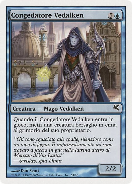 Vedalken Dismisser (Italian) - "Congedatore Vedalken", Magic Encyclopedia 2005 (Salvat/Hachette) H54