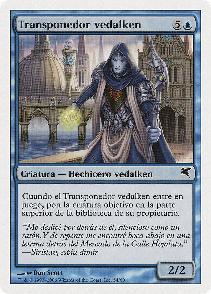 Vedalken Dismisser (Spanish) - "Transponedor vedalken", Magic Encyclopedia 2005 (Salvat/Hachette) H54