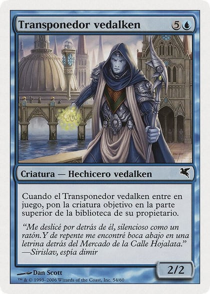Vedalken Dismisser (Spanish) - "Transponedor vedalken", Magic Encyclopedia 2005 (Salvat/Hachette) H54