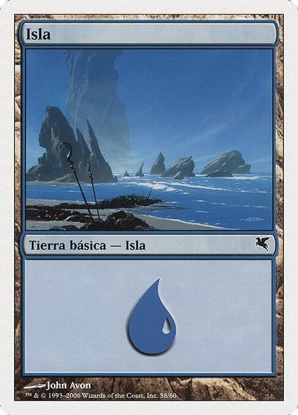 Island (Spanish) - "Isla" (H58), Magic Encyclopedia 2005 (Salvat/Hachette) H58