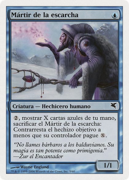 Martyr of Frost (Spanish) - "Mártir de la escarcha", Magic Encyclopedia 2005 (Salvat/Hachette) H5