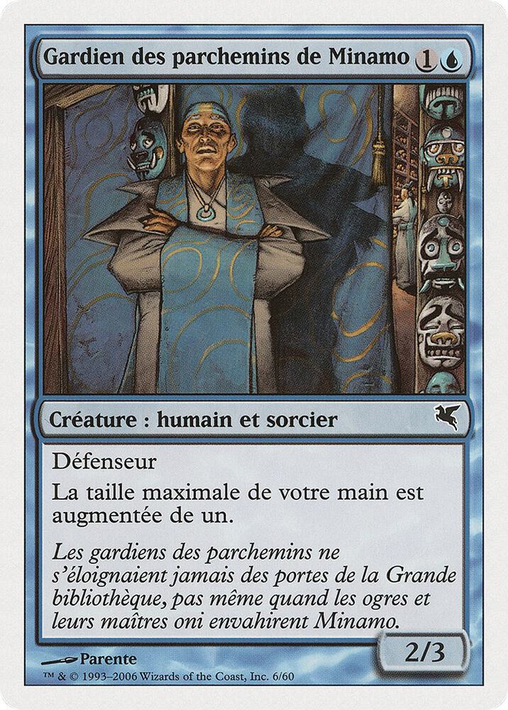 Minamo Scrollkeeper (French) - "Gardien des parchemins de Minamo", Magic Encyclopedia 2005 (Salvat/Hachette) H6