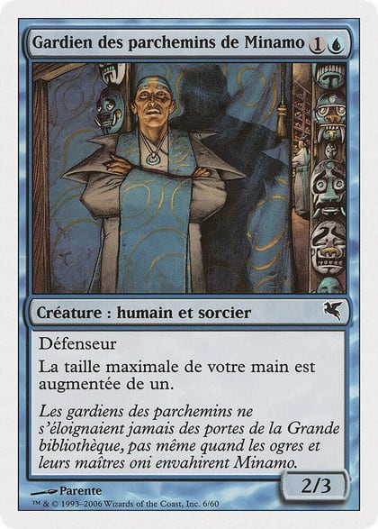 Minamo Scrollkeeper (French) - "Gardien des parchemins de Minamo", Magic Encyclopedia 2005 (Salvat/Hachette) H6