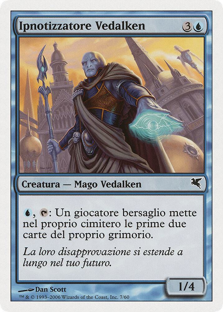 Vedalken Entrancer (Italian) - "Ipnotizzatore Vedalken", Magic Encyclopedia 2005 (Salvat/Hachette) H7