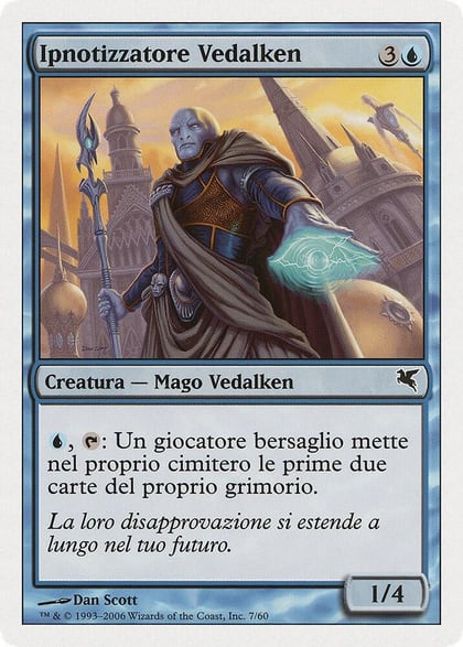 Vedalken Entrancer (Italian) - "Ipnotizzatore Vedalken", Magic Encyclopedia 2005 (Salvat/Hachette) H7