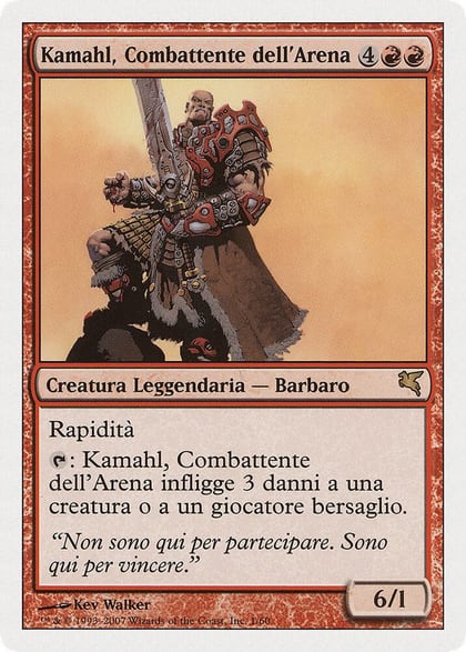 Kamahl, Pit Fighter (Italian) - "Kamahl, Combattente dell'Arena", Magic Encyclopedia 2005 (Salvat/Hachette) I1