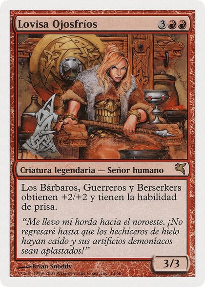Lovisa Coldeyes (Spanish) - "Lovisa Ojosfrios", Magic Encyclopedia 2005 (Salvat/Hachette) I13