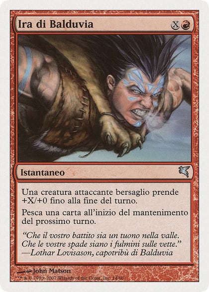 Balduvian Rage (Italian) - "Ira di Balduvia" (I14), Magic Encyclopedia 2005 (Salvat/Hachette) I14