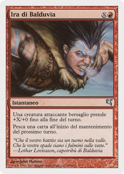 Balduvian Rage (Italian) - "Ira di Balduvia" (I15), Magic Encyclopedia 2005 (Salvat/Hachette) I15