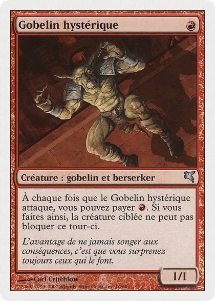 Frenzied Goblin (French) - "Gobelin hysterique", Magic Encyclopedia 2005 (Salvat/Hachette) I16