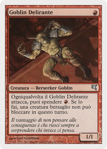 Frenzied Goblin (Italian) - "Goblin Delirante", Magic Encyclopedia 2005 (Salvat/Hachette) I16