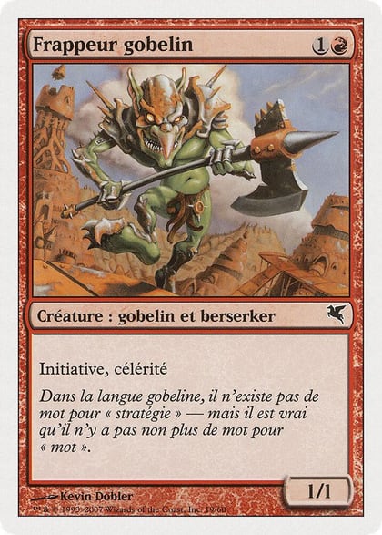 Goblin Striker (French) - "Frappeur gobelin", Magic Encyclopedia 2005 (Salvat/Hachette) I19