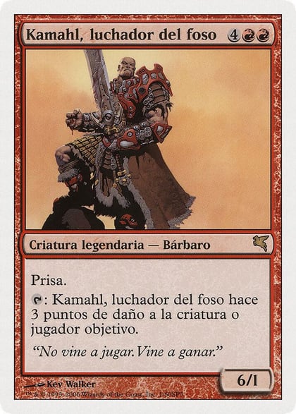 Kamahl, Pit Fighter (Spanish) - "Kamahl, luchador del foso", Magic Encyclopedia 2005 (Salvat/Hachette) I1