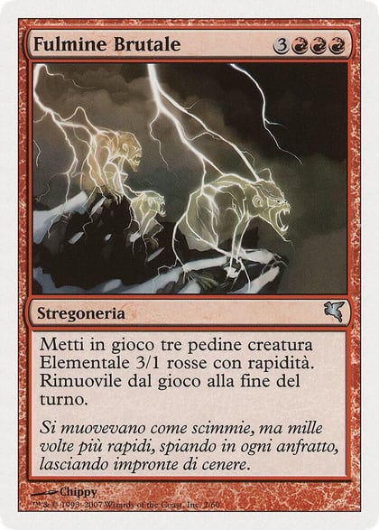 Feral Lightning (Italian) - "Fulmine Brutale" (I2), Magic Encyclopedia 2005 (Salvat/Hachette) I2
