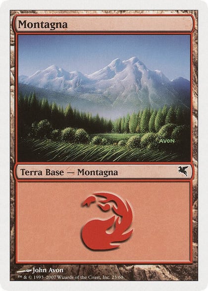 Mountain (Italian) - "Montagna" (I23), Magic Encyclopedia 2005 (Salvat/Hachette) I23