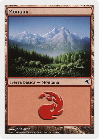 Mountain (Spanish) - "Montana" (I23), Magic Encyclopedia 2005 (Salvat/Hachette) I23