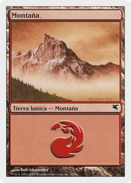 Mountain (Spanish) - "Montana" (I24), Magic Encyclopedia 2005 (Salvat/Hachette) I24