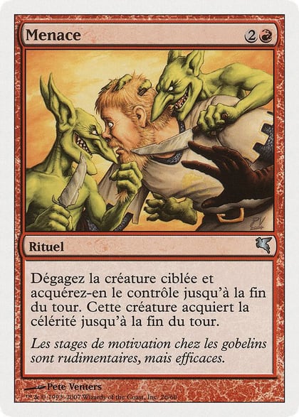 Threaten (French) - "Menace" (I26), Magic Encyclopedia 2005 (Salvat/Hachette) I26