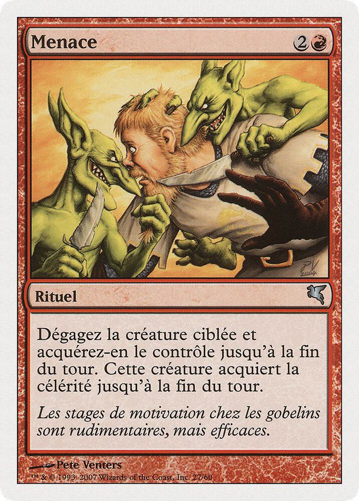 Threaten (French) - "Menace" (I27), Magic Encyclopedia 2005 (Salvat/Hachette) I27