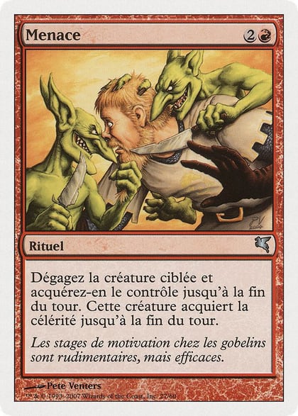 Threaten (French) - "Menace" (I27), Magic Encyclopedia 2005 (Salvat/Hachette) I27