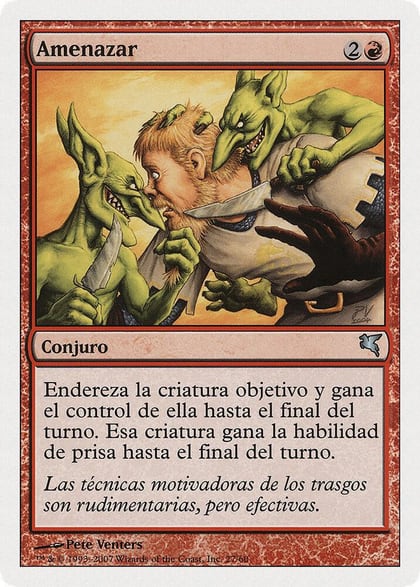 Threaten (Spanish) - "Amenazar" (I27), Magic Encyclopedia 2005 (Salvat/Hachette) I27