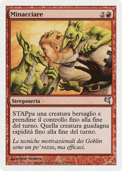 Threaten (Italian) - "Minacciare" (I27), Magic Encyclopedia 2005 (Salvat/Hachette) I27