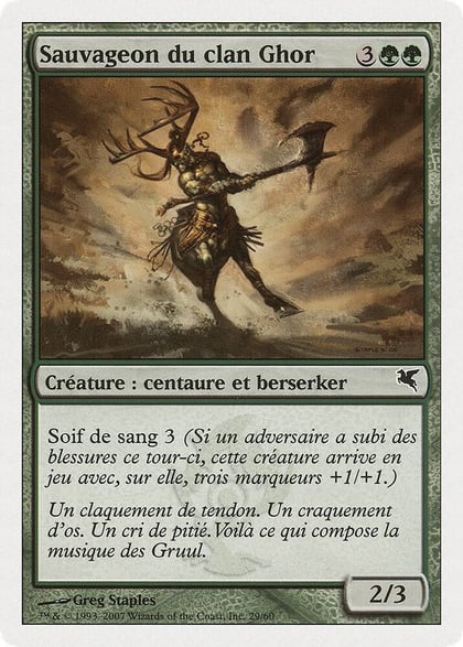 Skarrg, the Rage Pits (French) - "Sauvageon du clan Ghor" (I29), Magic Encyclopedia 2005 (Salvat/Hachette) I29