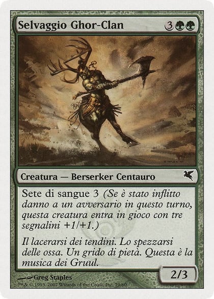 Skarrg, the Rage Pits (Italian) - "Selvaggio Ghor-Clan" (I29), Magic Encyclopedia 2005 (Salvat/Hachette) I29