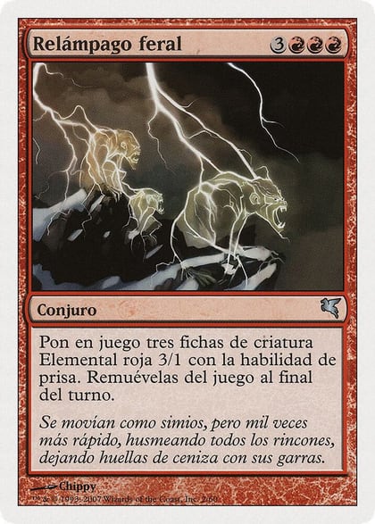Feral Lightning (Spanish) - "Relampago feral" (I2), Magic Encyclopedia 2005 (Salvat/Hachette) I2