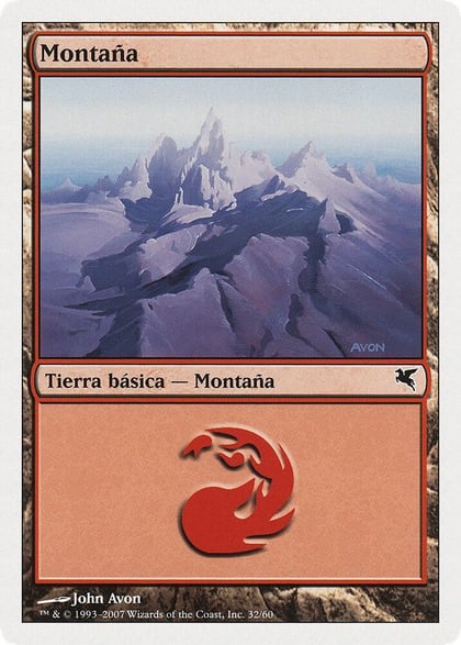 Mountain (Spanish) - "Montana" (I32), Magic Encyclopedia 2005 (Salvat/Hachette) I32